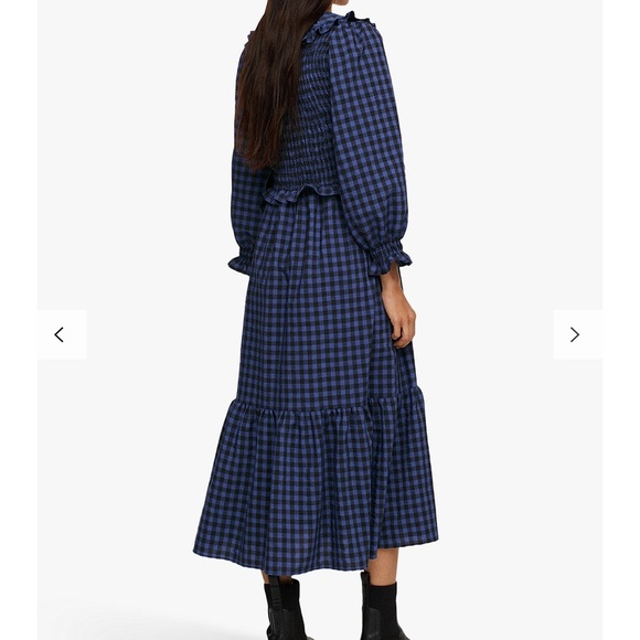 Mango Reserve Babydoll Collar Gingham
Dress, Medium Blue - Picture 3 of 7